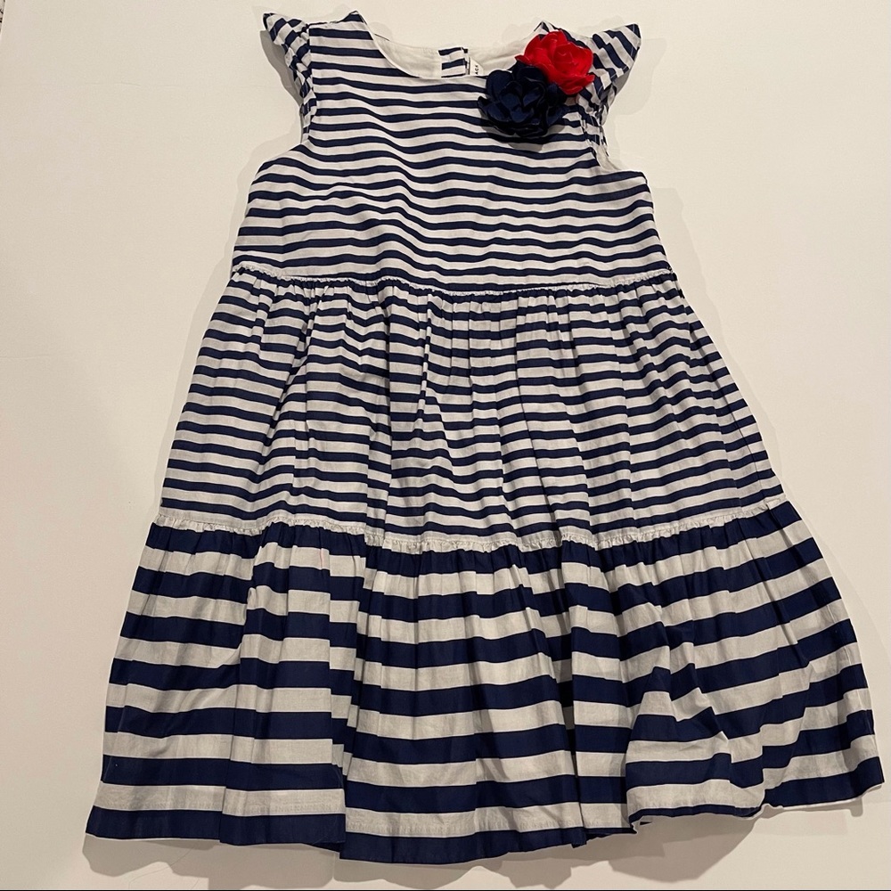 Janie & Jack Girl’s size 8 striped dress w/flowers
